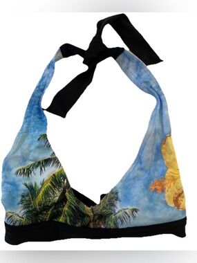 Girl’s TROPICAL Print BIKINI Swim TOP Size Medium